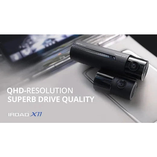 IROAD X11 Front and rear dash cam + FREE IROAD OBD II Power Cable - ADC 